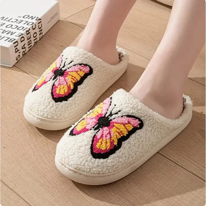 Cozy Embroidered Cotton Slippers